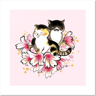 Sakura cats lover Posters and Art